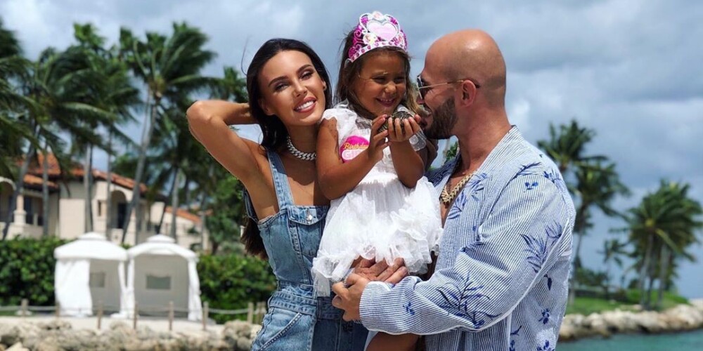 Оксана Самойлова и Джиган отметили 5-летие дочери во время урагана в Майами
