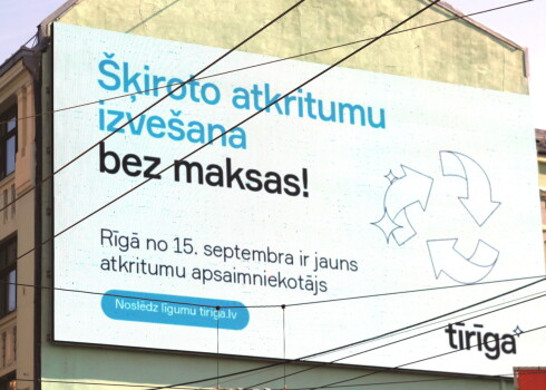 Atkritumu apsainiekotāja "Tīrīga" vides reklāma.