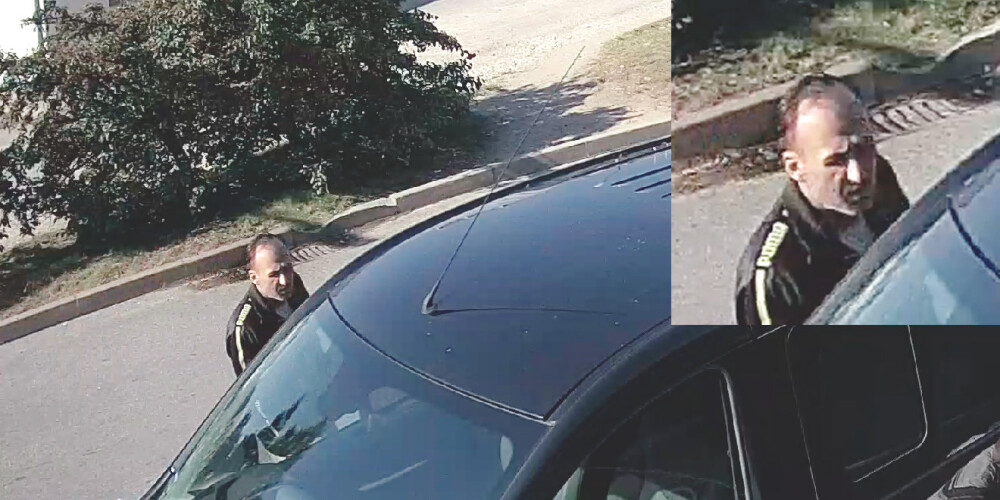Par iespējamu zādzību no neaizslēgtas automašīnas tiek meklēts video redzamais vīrietis