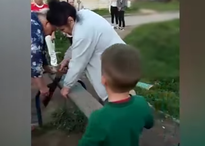 Пенсионерки спилили детские качели, мешавшие их подруге