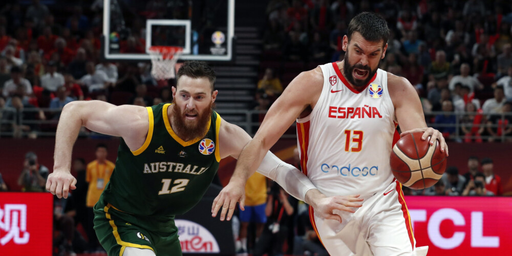 Spāņu basketbolisti tikai otrajā pagarinājumā salauž Austrālijas pretestību un iekļūst finālā