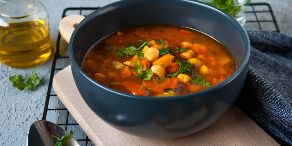 Asā kartupeļu zupa ar turku zirņiem