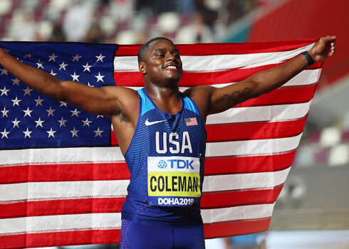 Par planētas ātrāko cilvēku Dohā kļūst amerikāņu sprinteris Kolmens