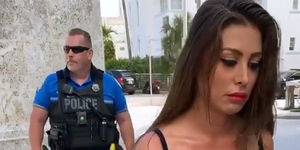 VIDEO: policists "arestē" puskailas modeles un spiests par to samaksāt ar darbu