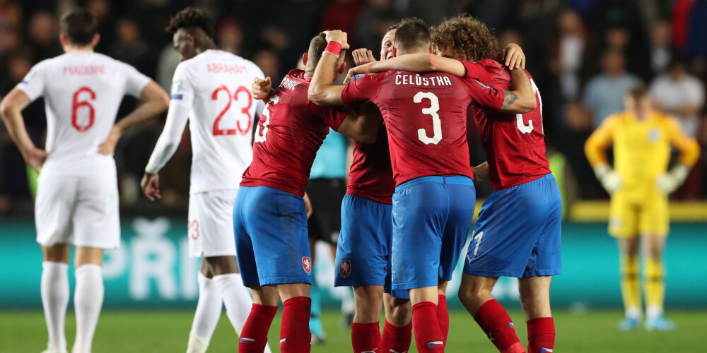 Čehijas futbolisti sensacionāli uzvar Angliju