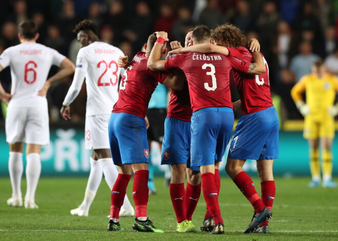 Čehijas futbolisti sensacionāli uzvar Angliju