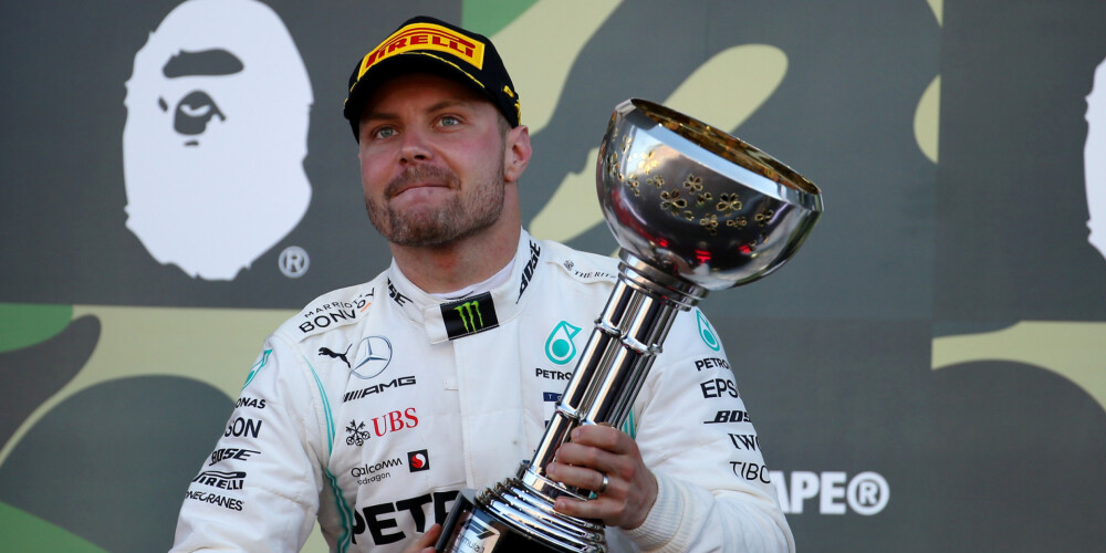 Botass izcīna uzvaru Japānas "Grand Prix", "Mercedes" triumfē Konstruktoru kausā