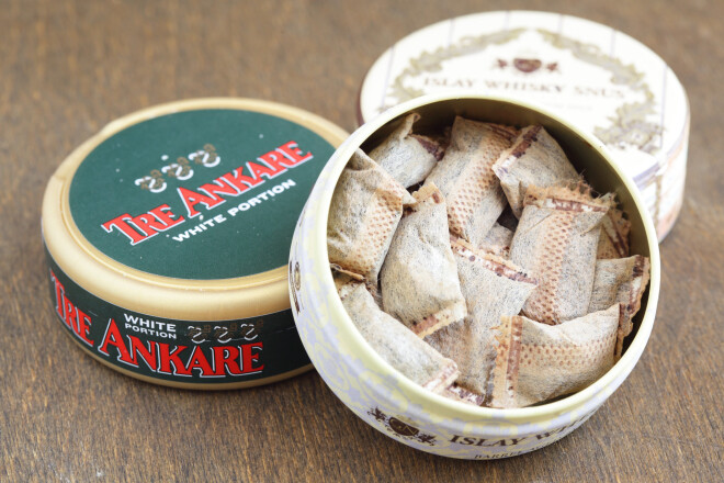 Zelējamās tabakas „Snus” iepakojums atgādina tējas maisiņus.
