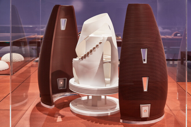 Модель космического поселения MARSHA Habitat, создатели AI Spacefactory