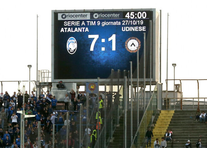 "Atalanta" pēc sagrāves Mančestrā sasit 7 bumbas "Udinese" vārtos