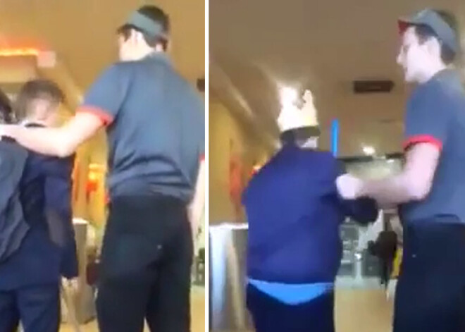 VIDEO: "Burger King" darbinieks Krievijā iekausta bērnus un liek viņiem pēc sevis sakopt