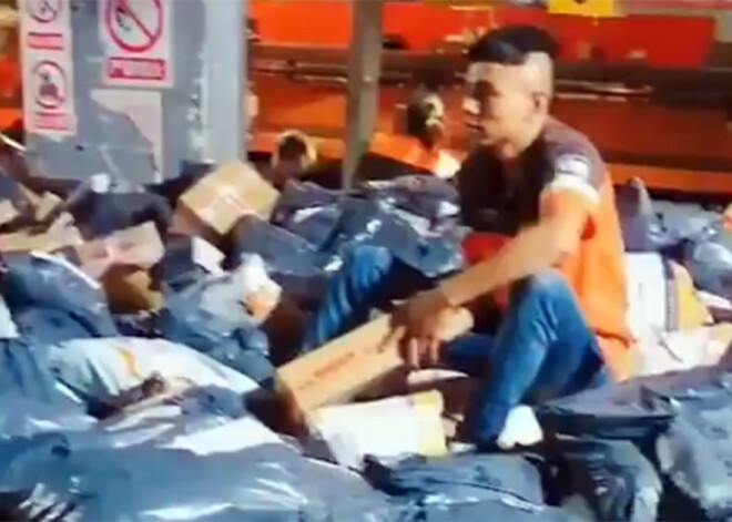 VIDEO: lūk, kāds haoss pēc izpārdošanas valda "AliExpress" loģistikas centrā