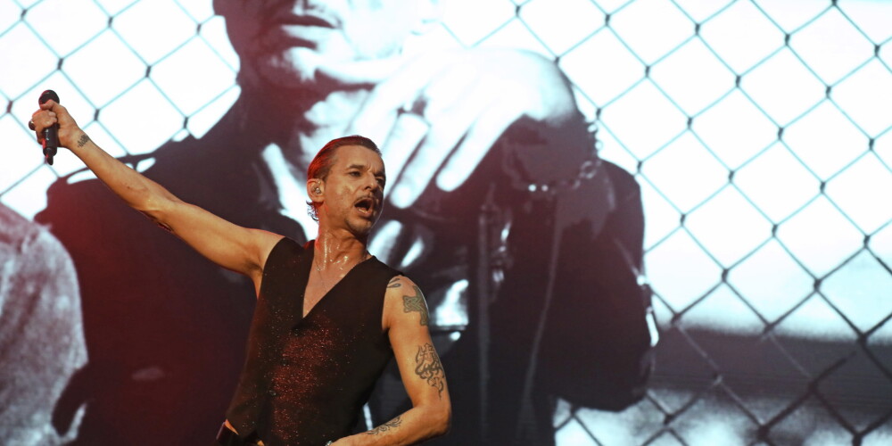 Deivs Gāns uz skatuves "Depeche Mode" koncertā Maskavā pirms diviem gadiem.