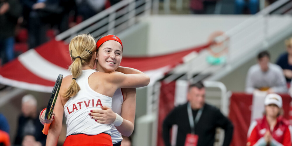 Женская сборная Латвии по теннису отправится за океан, чтобы померяться силами с титулованной командой США