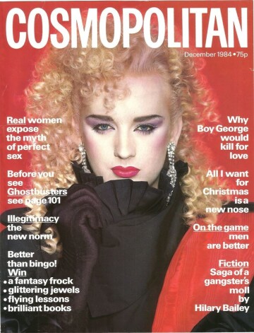 Бой Джордж на обложке Cosmopolitan в 1984 году
