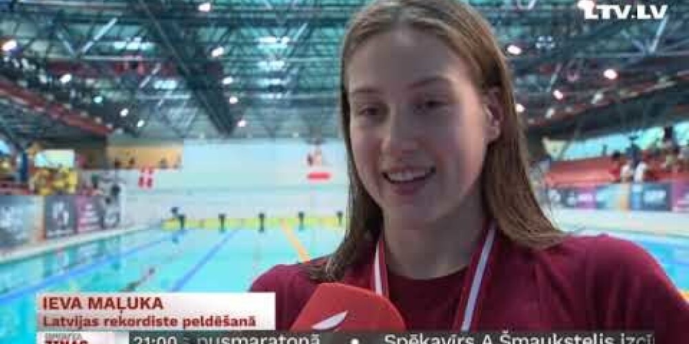 Ievai Maļukai ar jaunu Latvijas rekordu nepietiek, lai iekļūtu Eiropas čempionāta 400 metru kompleksā peldējuma finālā