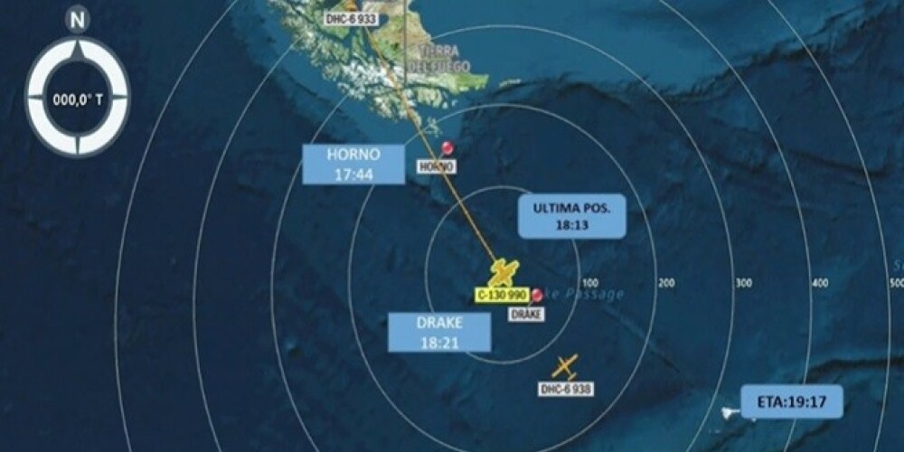 Ceļā uz militāro bāzi Antarktikā pazudusi Čīles armijas lidmašīna ar 38 cilvēkiem