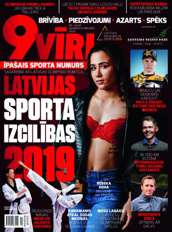 Žurnāla "9 Vīri" īpašā sporta numura vāks.