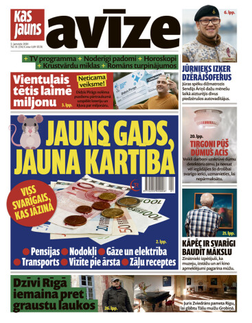 "Kas Jauns Avīzes" jaunākā numura vāks.