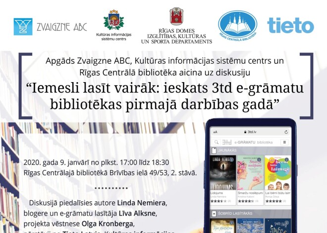 Diskusija “Iemesli lasīt vairāk: ieskats 3td e-grāmatu bibliotēkā”