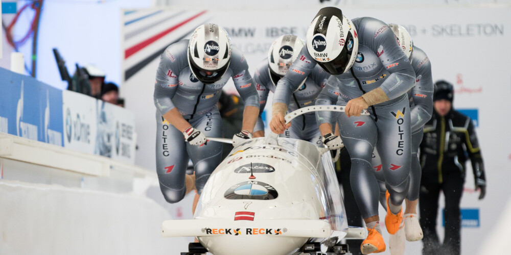 Ķibermaņa bobsleja četrinieks PK posmā Vinterbergā ieņem trešo vietu