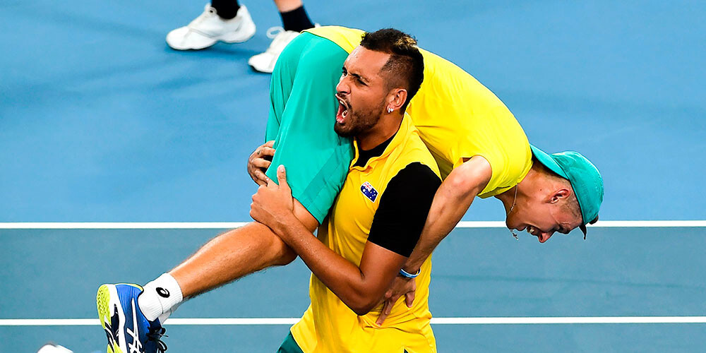 Austrālijas un Krievijas tenisisti iekļūst "ATP Cup" pusfinālā