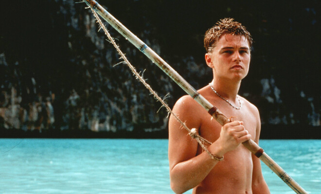 Leonardo di Kaprio filmā "Pludmale" 2000. gadā.