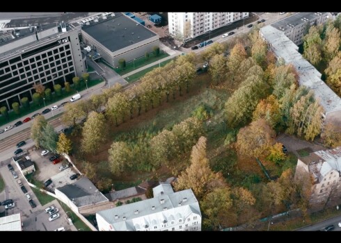 Rīgā kārtējai biroju ēkai grib upurēt kokus