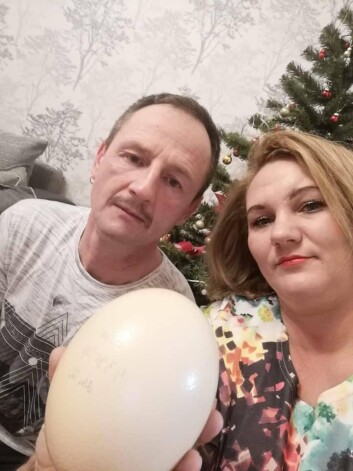 Pateicībā par Anša noķeršanu džūkstenieki Iveta un Pēteris Kočani tikuši pie strausa olas karaliskai omletei.