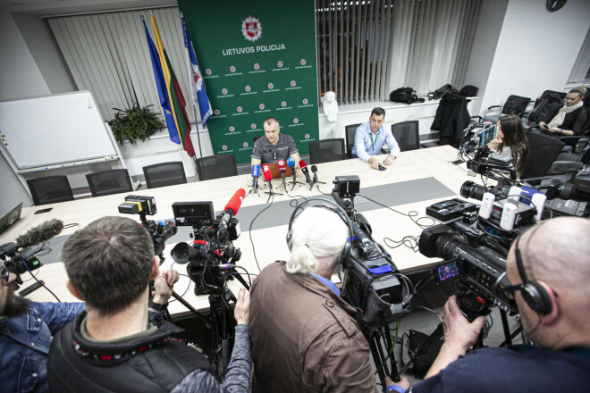 Policijas preses konference.