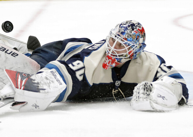 Merzļikins palīdz "Blue Jackets" izcīnīt sesto uzvaru pēc kārtas