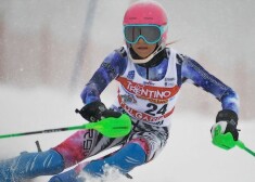 Kalnu slēpotāja Ģērmane sacensībās Itālijā sasniedz karjeras labāko rezultātu