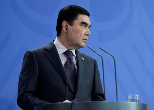 Turkmenistānas autoritārais līderis Gurbanguli Berdimuhamedovs.