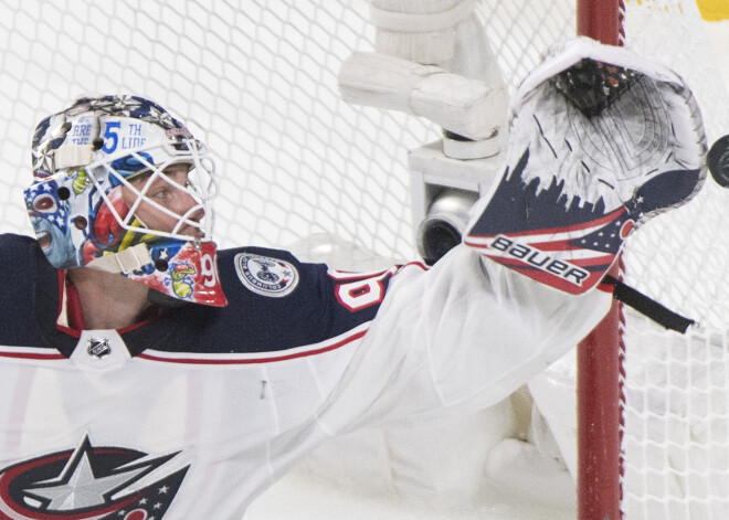 Merzļikins vaino sevi "Blue Jackets" zaudējumā