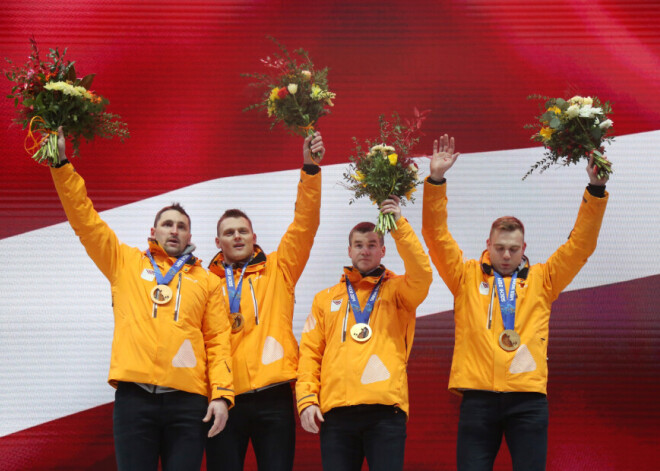 Бобслейные экипажи Мелбардиса получили в Сигулде бронзовые и золотые медали Олимпиады в Сочи