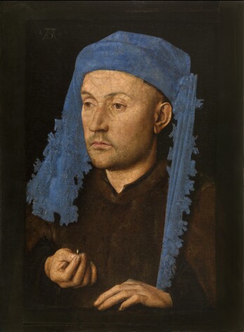 Портрет мужчины с голубом шапероне, 1428-1430
