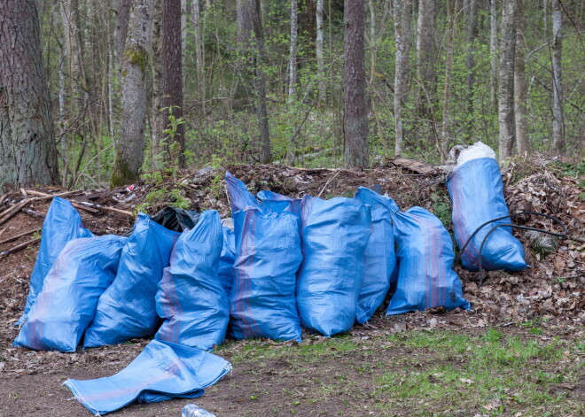 Latvijas valsts mežos pērn savākts lielākais atkritumu apmērs pēdējos desmit gados