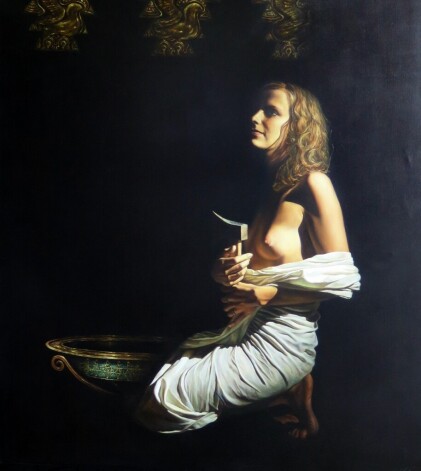 Kalvis Zālītis. “Salome” (2008. gads, audekls/eļļa, 130-115 cm, sākuma cena – 1500 eiro).