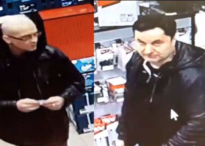 Полиция Лиепаи просит помочь установить личности мужчин, обворовавших магазин
