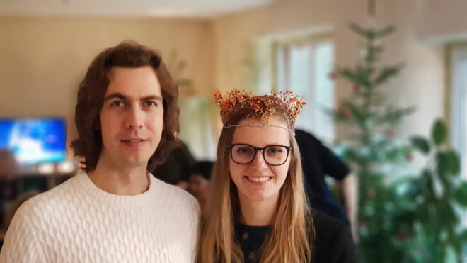Kopā ar vīru kordiriģentu Edgaru Vītolu.
