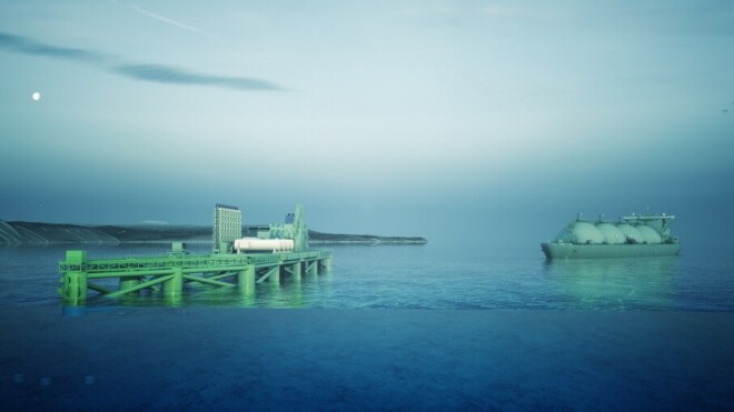 Projekts paredz Skultes ostas akvatorijā 2,5 kilometrus no krasta uzbūvēt 300 metru garu platformu, pie kuras varēs piestāt kuģi ar sašķidrināto gāzi. To pārvērtīs atpakaļ gaistošā un pa 40 kilometrus garu zemē ieraktu gāzes vadu nogādās Inčukalna pazemes krātuvē.