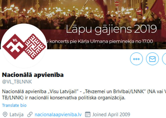 Nacionālā apvienība atguvusi savu "Twitter" kontu