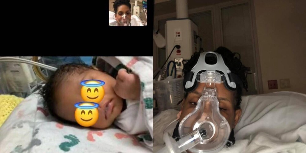 Беременная пациентка увидела ребенка в первый раз по видеосвязи, чудом выжив после коронавируса