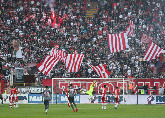 Pēc Serbijas kausa pusfināla mača ar Covid-19 saslimuši 5 "Crvena Zvezda" spēlētāji