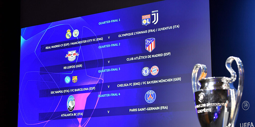 UEFA Čempionu līgas ceturtdaļfināla izloze: "Atalanta" tiksies ar titulēto PSG