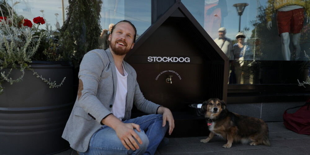FOTO: pie "Stockmann" atklāj suņu dzirdinātavu