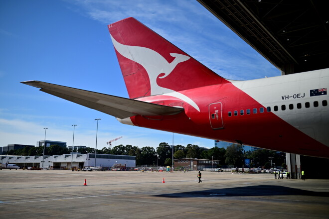 Austrālijas aviokompānijas "Qantas" logotips