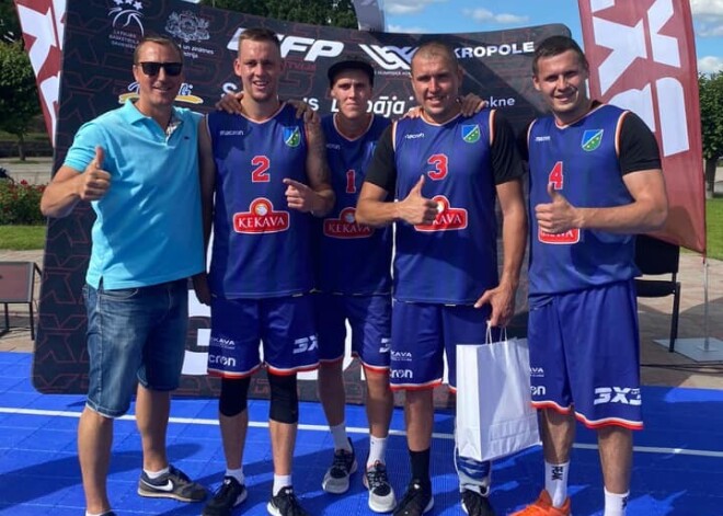 3x3 basketbola "Top Gun" otrajā posmā sīvā cīņā uzvar Latvijas izlases bāzes komandas