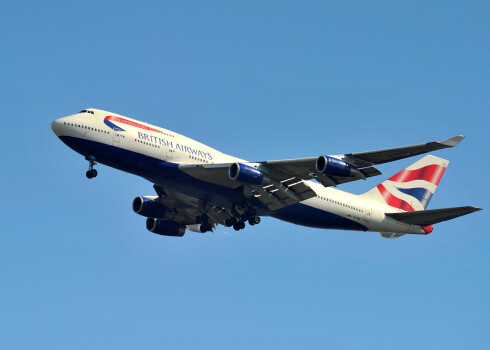 Lidasbiedrības "British Airways" Boeing 747 lidmašīna