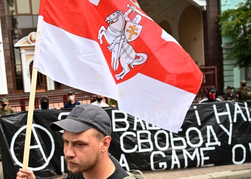 Piketā paudīs atbalstu Baltkrievijā protestējošajiem iedzīvotājiem